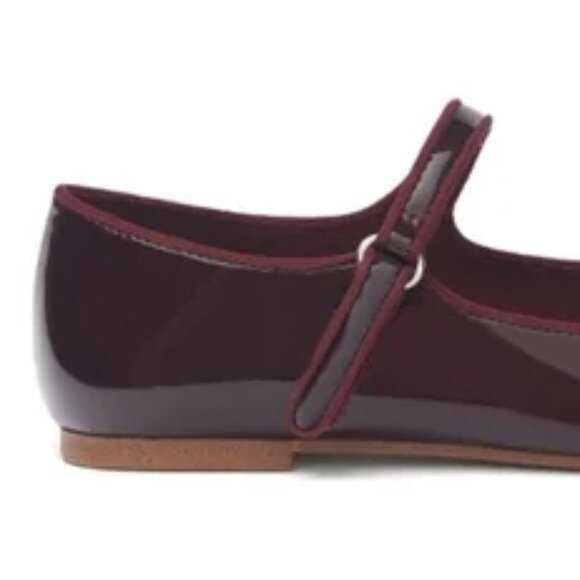 Zara maroon patient leather little girl flats size 12 - Picture 6 of 10
